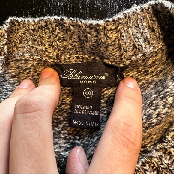 Vintage Blumarine XXL Oversized Wool Gray Sweater Crewneck Plain Basic Italian - Picture 4 of 8